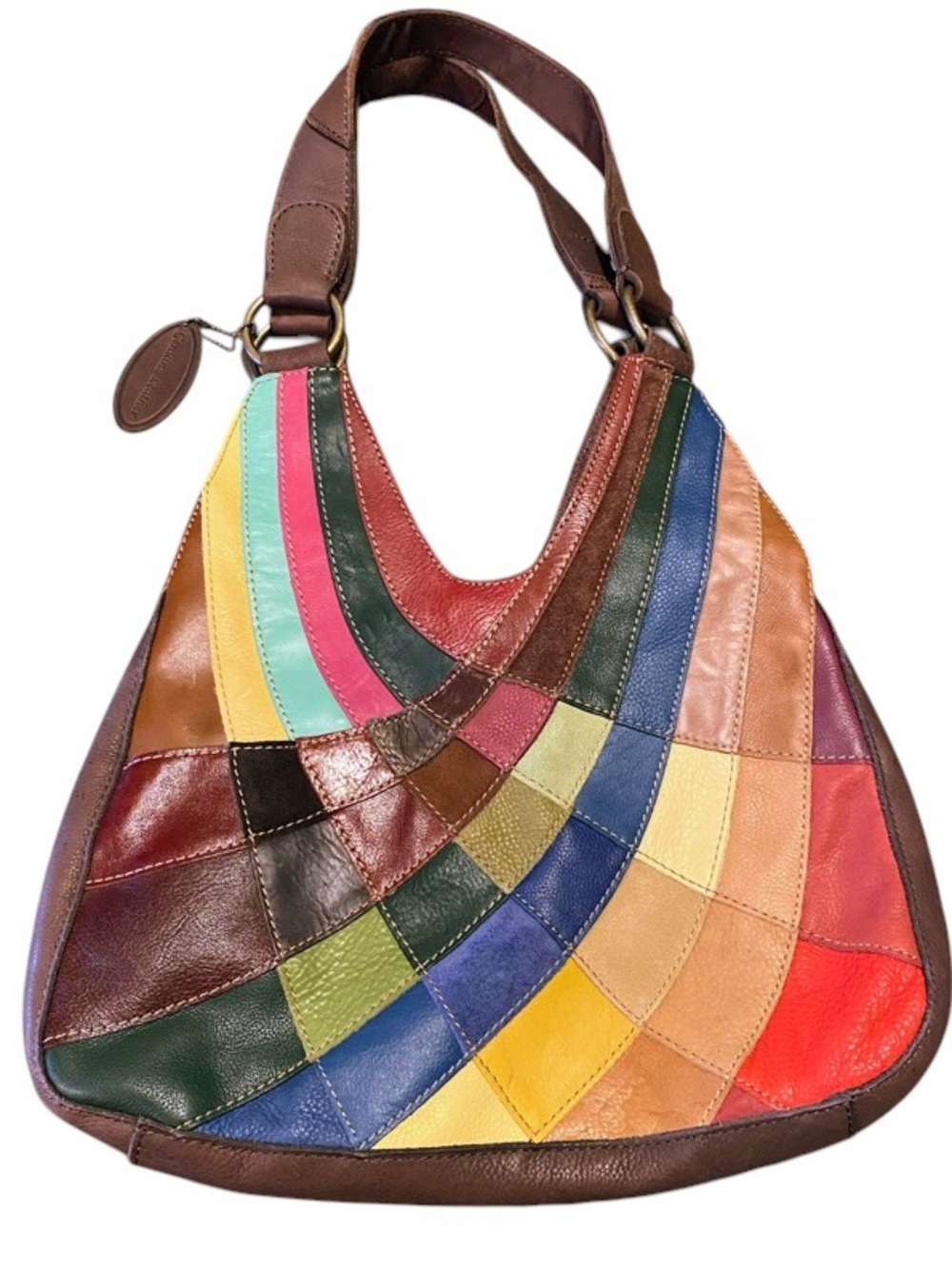 Pelle Studio
Multicolor Patchwork 
Leather Shoulder/Bag 
Vintage